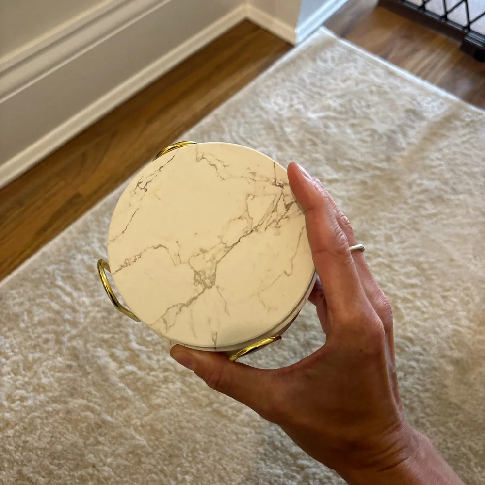 Amazon marble coasters with gold holder I never used them